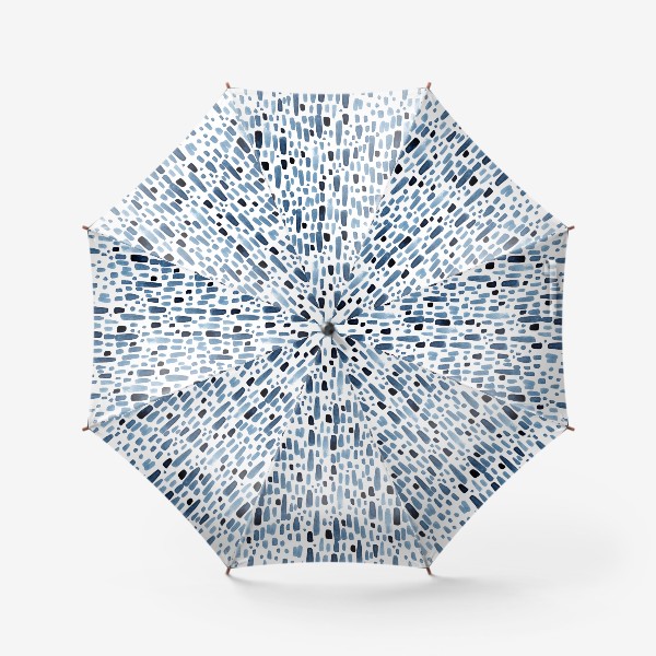 Зонт «Акварельный бело-синий узор "Дождь"»