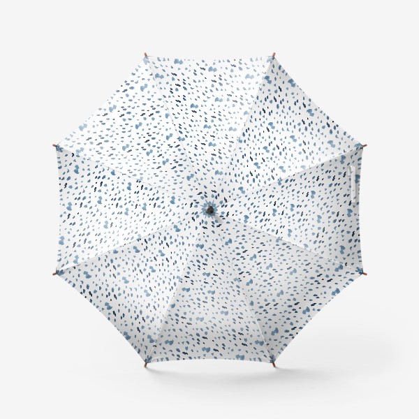 Зонт «Акварельный абстрактный бело-синий узор "Пятнышки"»