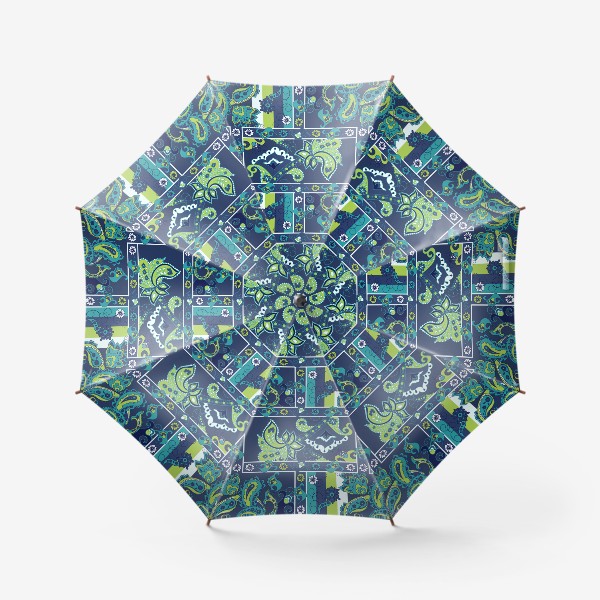 Зонт «Синий восточный узор»