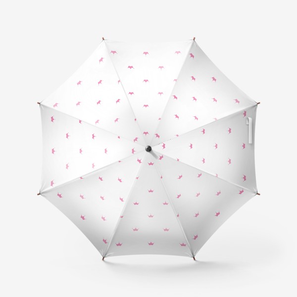 Зонт «Милый паттерн с розовыми коронами»