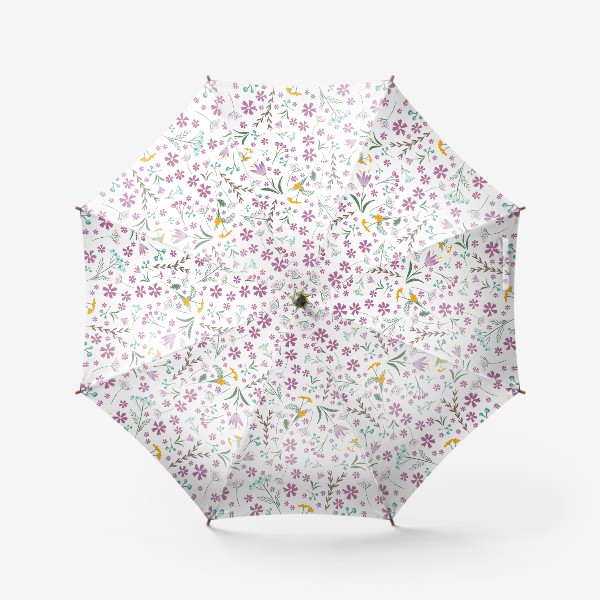 Зонт «цветочный паттерн - весенние цветы»