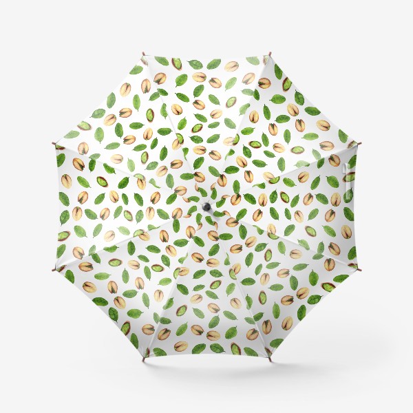 Зонт «Паттерн с акварельными фисташками»