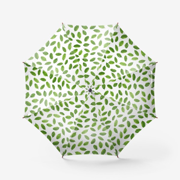 Зонт «Паттерн с акварельными листиками»