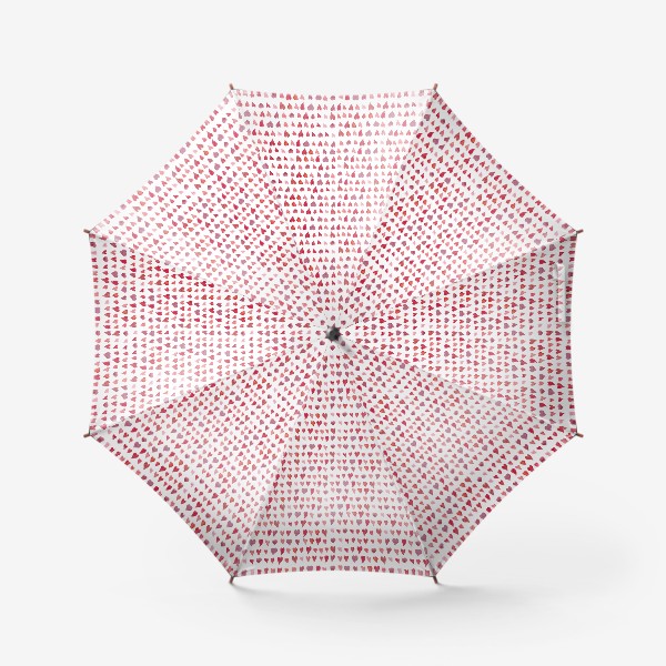Зонт «Паттерн с акварельными сердечками»