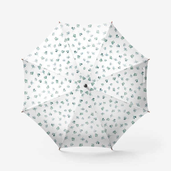 Зонт «Паттерн с голубыми цветами»