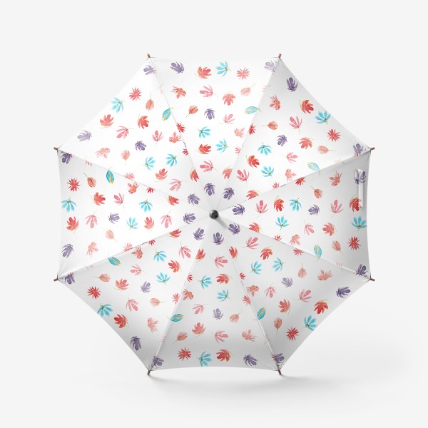 Зонт «Паттерн с акварельными цветами»