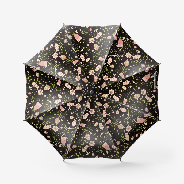 Зонт «Волшебный сад. Цветочный паттерн.»
