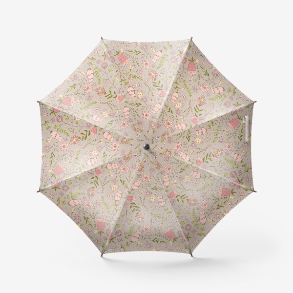Зонт «Волшебный сад. Цветочный паттерн.»