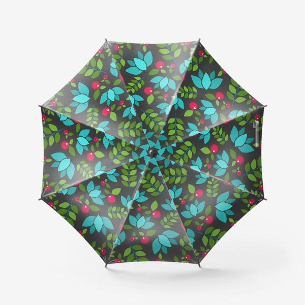 Зонт &laquo;Цветочно-ягодный узор&raquo;