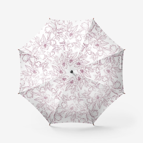 Зонт «Паттерн - магнолии»
