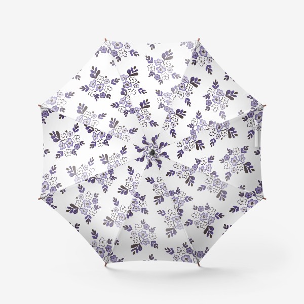 Зонт &laquo;Фиолетовый акварельный цветочный паттерн&raquo;