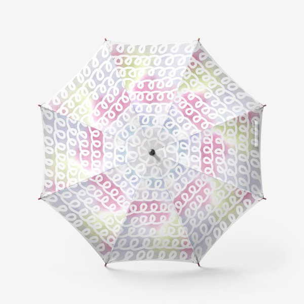 Зонт «Белые линии на акварельном фоне»