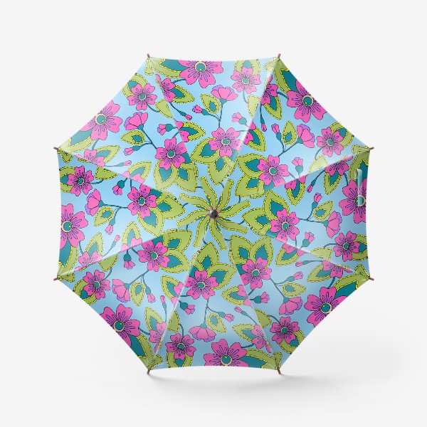Зонт «Розовые фантазийные цветы»