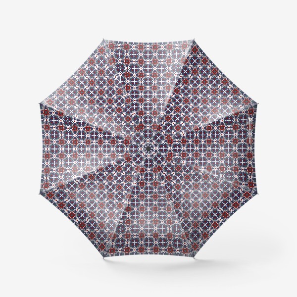 Зонт «Красно-синие узоры»