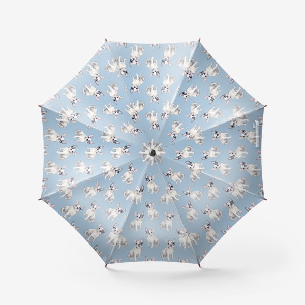Зонт «Французский бульдог, паттерн»