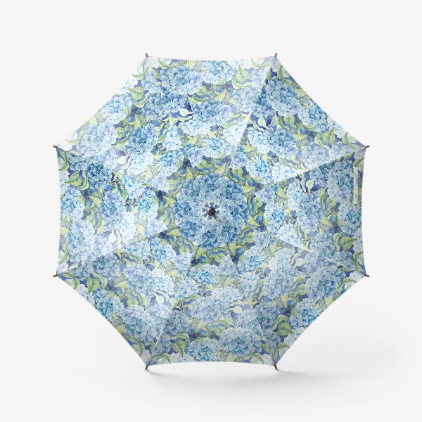 Зонт «Голубая гортензия. Акварель»