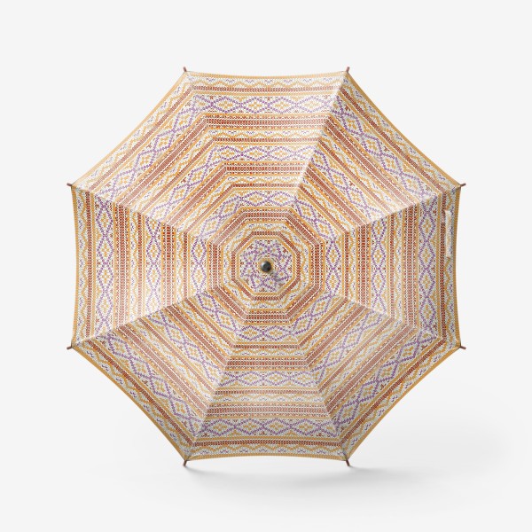 Зонт «Вязаные узоры (лаванда и карамель)»