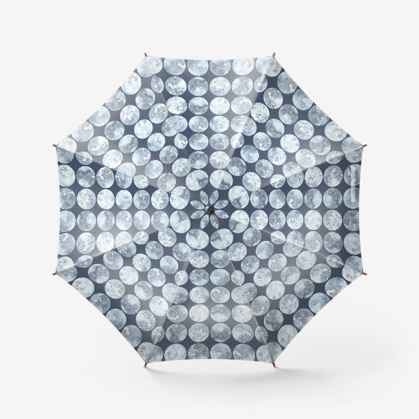Зонт «Геометрический узор с кругами/ акварельная текстура мрамора»