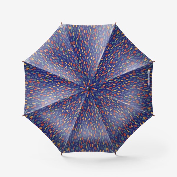 Зонт «Цветные пятна на синем»