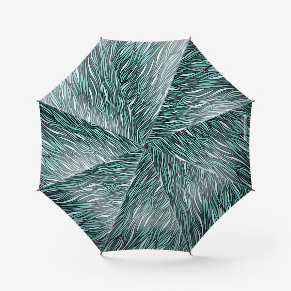 Зонт «Циановый паттерн Волны Море»