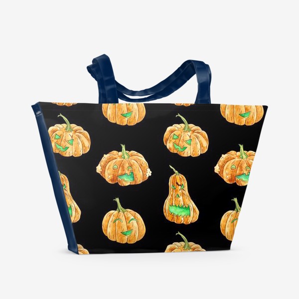 Пляжная сумка «Тыквы Хэллоуина»