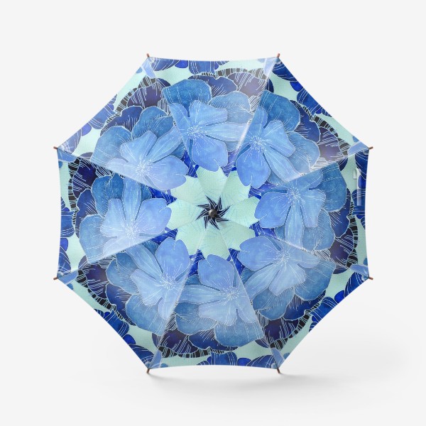 Зонт «Голубые цветы»