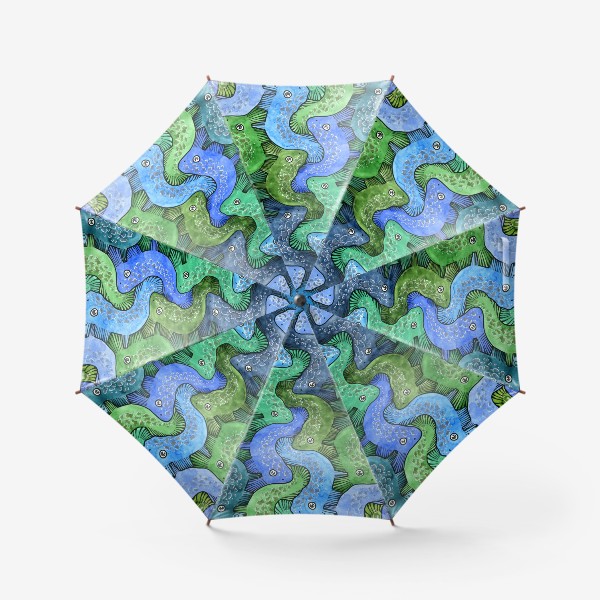 Зонт «Рыбный пазл: Латимерия»