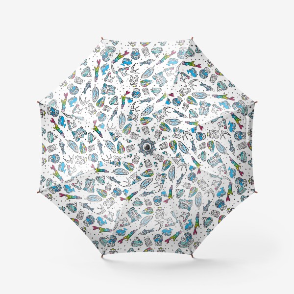 Зонт «сахалинский паттерн»