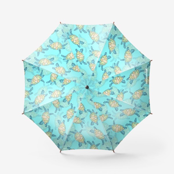 Зонт «Морская черепаха. Бирюзовая мечта.»