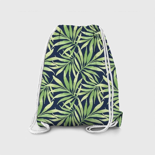 Рюкзак «Тропические листья. Акварельный узор 5»