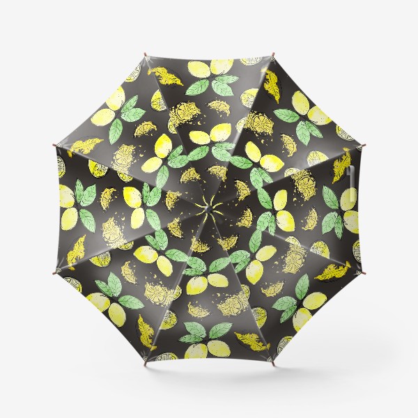 Зонт «Лимоны. Акварельный узор 3»