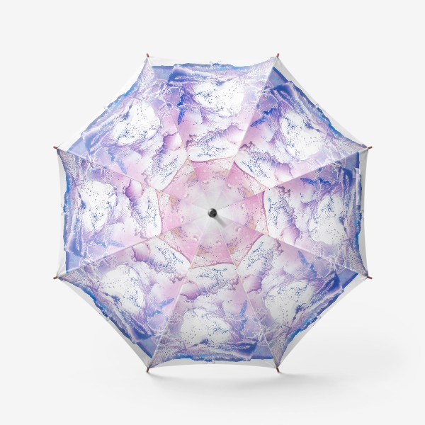Зонт «Акварельные разводы в розово голубых тонах.»