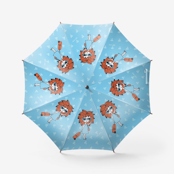 Зонт «Девочка - лев знак зодиака»