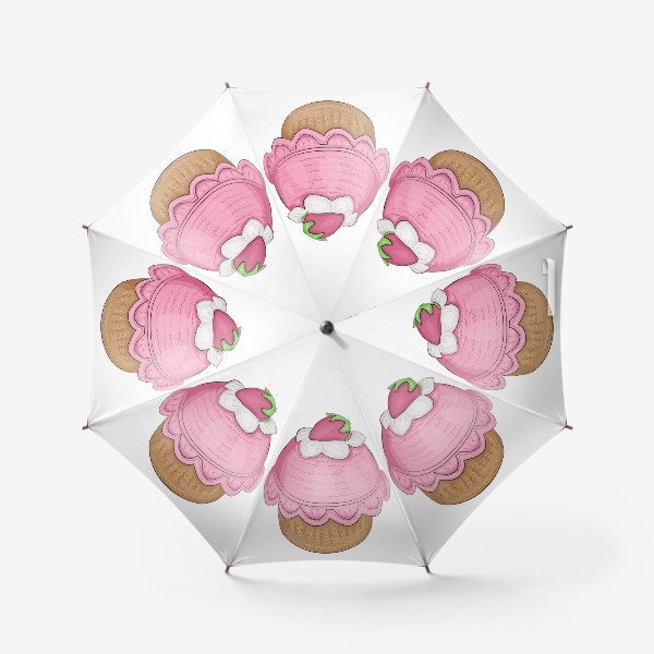 Зонт «Розовый капкейк»
