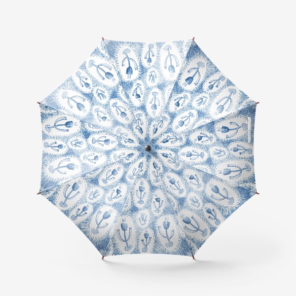 Зонт «Джинсовые цветы»