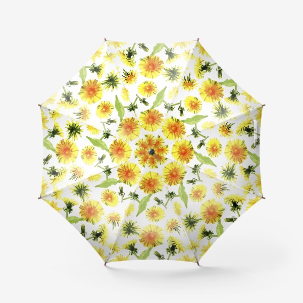 Зонт «Паттерн Желтые одуванчики»