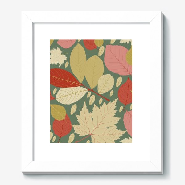 Картина «Vector seamless pattern with autumn leaves.»