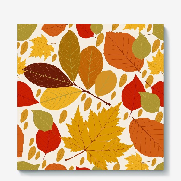 Холст «pattern with autumn leaves»