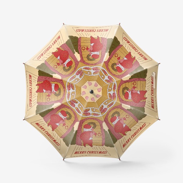 Зонт «символ года Хрюшка»