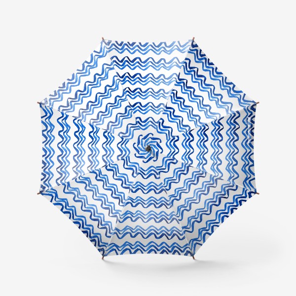 Зонт «Синие зигзаги»
