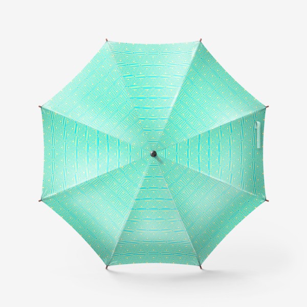 Зонт «Паттерн с желтыми и бирюзовыми треугольниками»