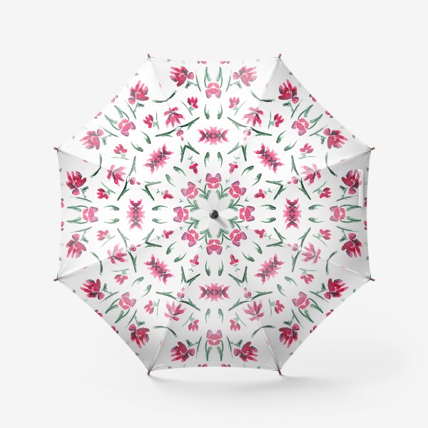 Зонт &laquo;Зеркальные розовые цветы&raquo;