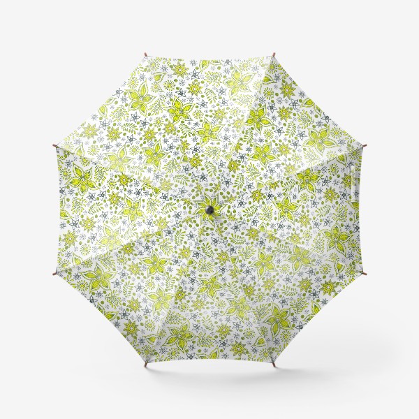 Зонт «Паттерн с желтыми цветами»