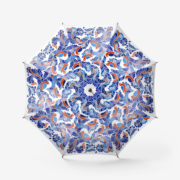 Зонт «Птицы в синих кущах»