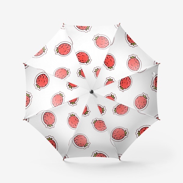 Зонт «Земляничный дождь. Паттерн»