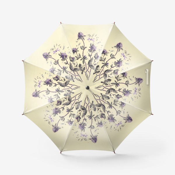 Зонт «Клевер и стрекозы»