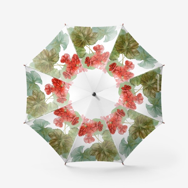 Зонт «Красная пеларгония»