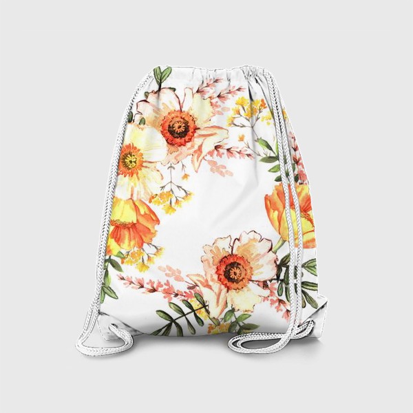 Рюкзак «Венок с весенними цветами»