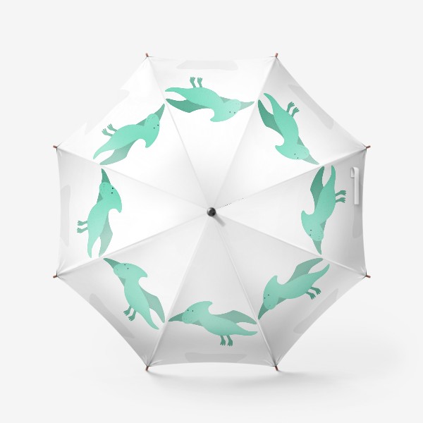 Зонт «Бирюзовый динозаврик»