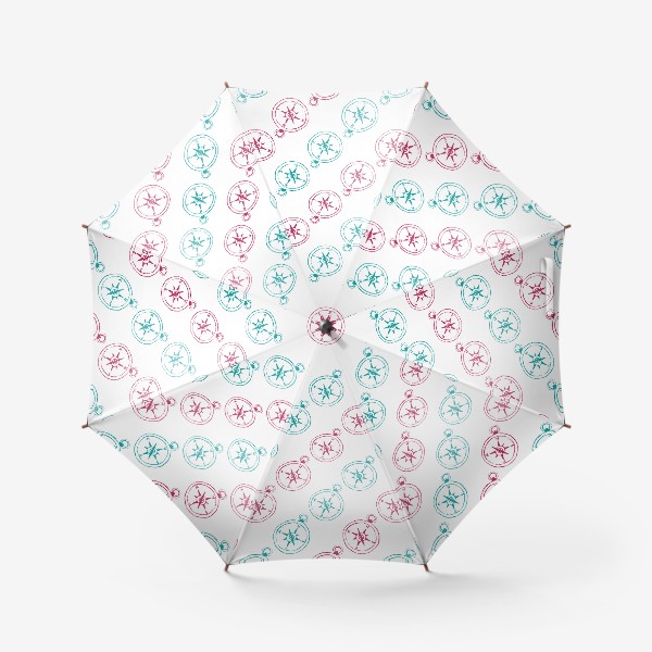 Зонт «Паттерн с компасами»